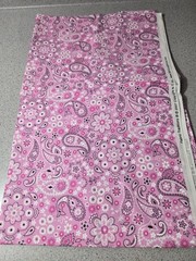 2007 Fabric Traditions Pink Paisley Floral 2 Yards