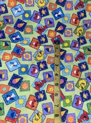 VTG DORA & Boots Blue`s Clues & Sesame Street Squares & Sashing Nap Mat Top