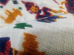 Vintage 1970s / Concord Ikat Fabric/BTY Collectible/ Boho-Chic/ OOP/45″w
