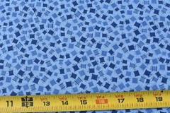 By 1/2 Yd, Vintage, Blue Thread-Spools-Light-Blue Quilt Cotton, Jo-Ann, EB67