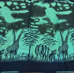 Tanzania Super Wax African Print Fabric Plus More Lot Approximately 9 Yards