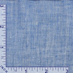 Soft Breathable Blue Cotton Linen Herringbone Fabric Summer Shirts Over Material