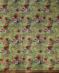 Wool Blend Floral Printed Thick Winter Spun Soft Fabric 45”W Sold BTY Mustard
