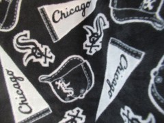 MLB Chicago White Sox Black Fleece Fabric FABRIC TRADITIONS 1Y2″X60″W NEW