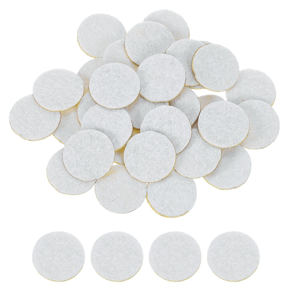 120Pcs Round Felt Circles 15mm (5/8″) Non-Woven Felt Fabric Sticker White