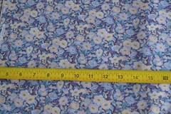 21″ Long, Vintage, Cream Lavender Blue on Navy Quilting Cotton, Peter Pan, N640