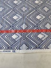 Super Snuggle Fleece Fabric 20×40 Navy White Geometric Joann’s