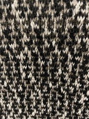 Poly Rayon Blend Black Cream Marl Fine-Gauge Summer Sweater Knit Fabric 3Yds 52″