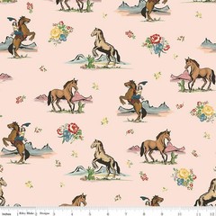 Fat Quarter Riley Blake “Cowgirl” Main Blush Quilt Cotton