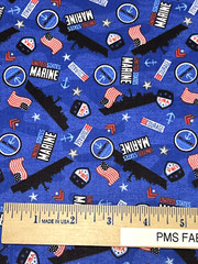 United States Military US Marines 100% med cotton fabric by the yard #16 USMC