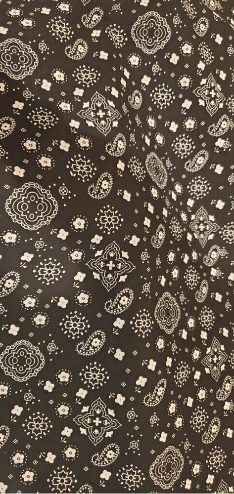 Bandana BLACK Poly Cotton 58 Inch Wide Fabric by The Yard