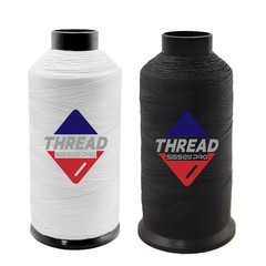 Sissewpro 2 Pack Bonded Nylon Thread 69 T70 #69 210D/3 4oz, 1xWhite+1xBlack