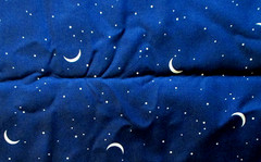 Midnight Cowboy Perry Wahe Moon and Stars on Dark Blue Cotton Maywood BTY x 44
