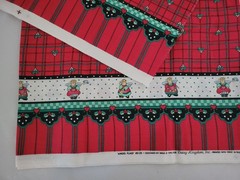 Daisy Kingdom Christmas Fabric Bunny Angel Plaid Holiday Double Border 6 Yards