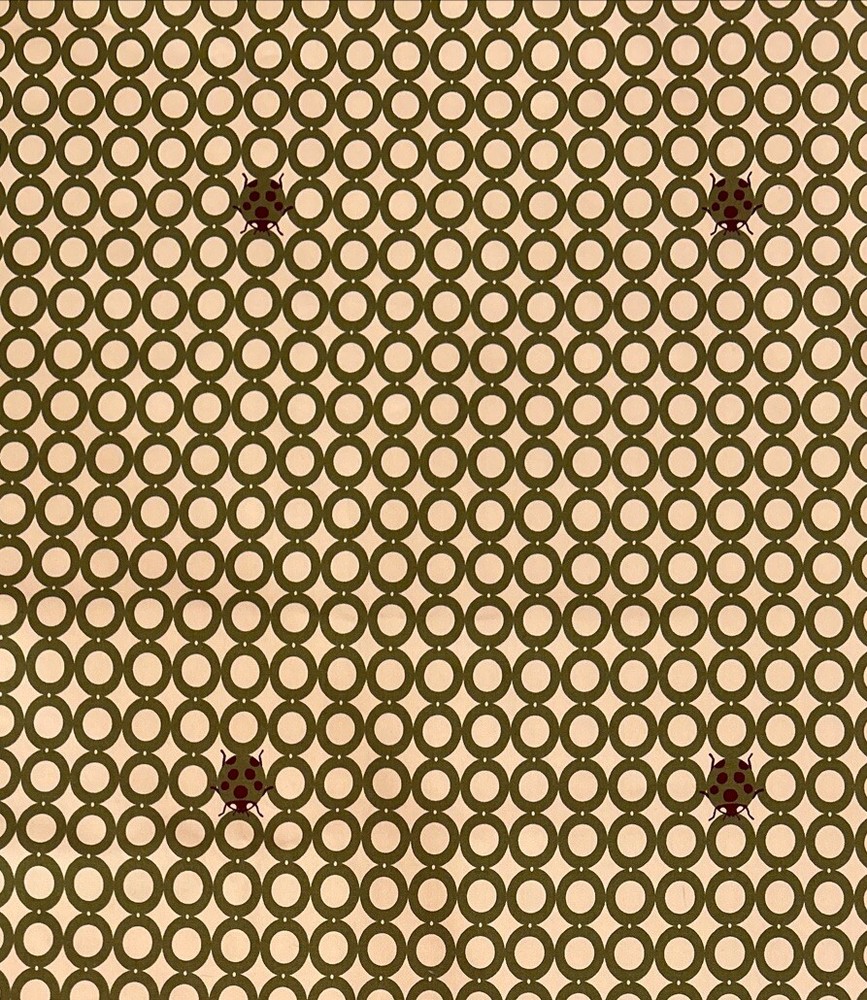 Echino Etsuko Furuya Ladybugs Kokka Japan Cotton Canvas 6.9YDSx44” Green Purple