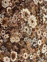 Floral Earth tones Tapestry Woven Pattern Upholstery Fabric 41 x 121 (3+yd) A216