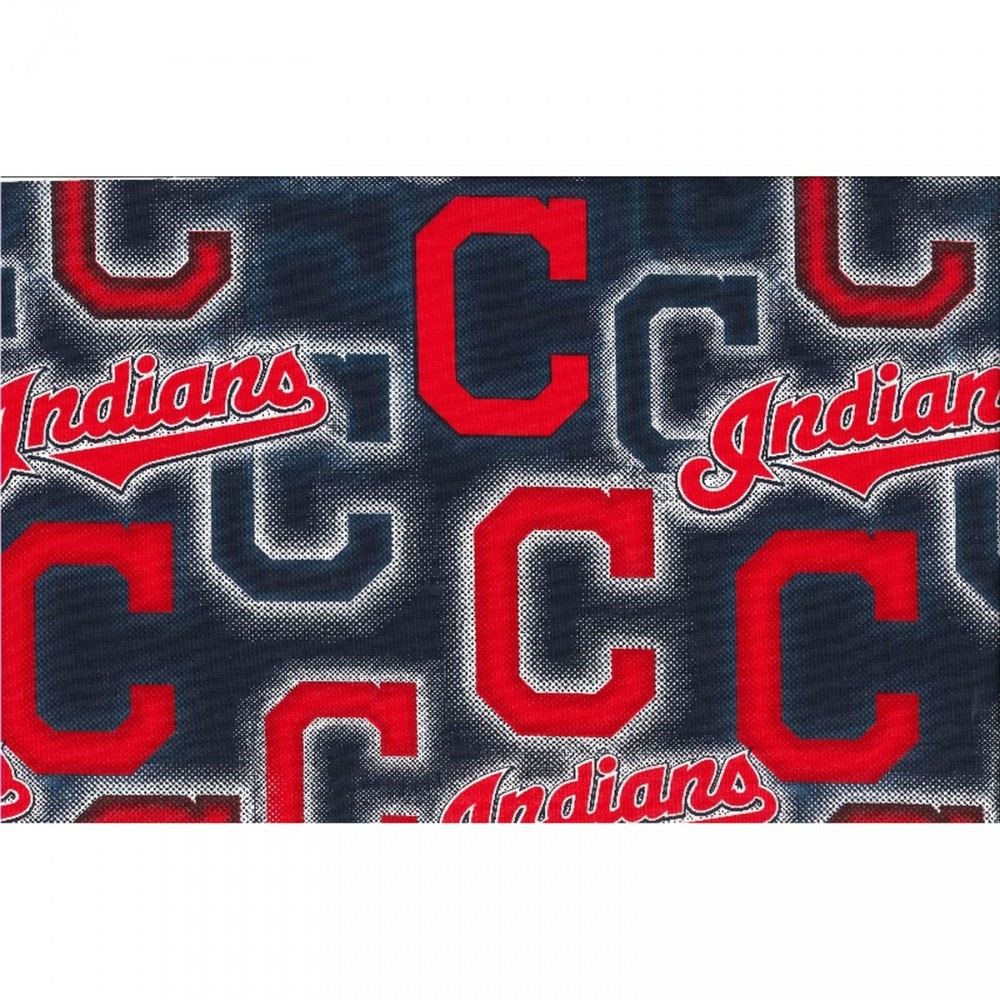 MLB Cleveland Indians Major League Baseball Cotton Fabric BTY