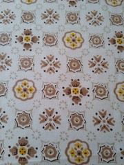 2 1/2+ Yds Vintage Fabric Glendura Collection For Imperial 97″ X 45″ Beige/Brown