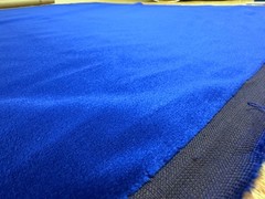 Royal Cobalt Blue Upholstery Velvet Fabric 3.25 Yards Designer Remnant New