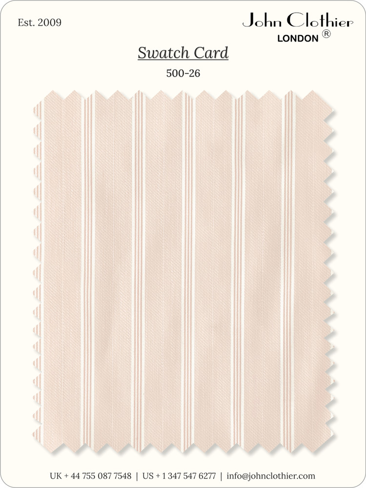 Retro Beige Stripe Cotton Fabric Lightweight Curtain Upholstery Sewing Textile