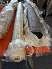 Libeco Belgian Linen Fabric Rolls Dark Grey & Natural Textured 55.12″ Wide