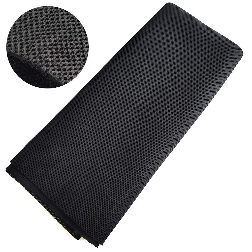 Speaker Grill Cloth Stereo Mesh Fabric for Speaker Repair, Black – 55 x 40 in /