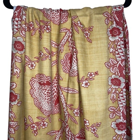 Braemore Design Floral Fabric Red White Yellow Project Home Decor Sewing