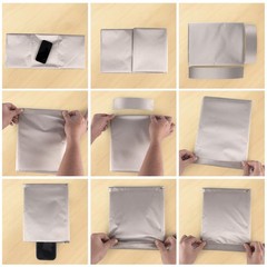 Faraday Fabric，(43″ W × 108″ L Fabric + 300″ L Tape)，Faraday Fabric EMP Proof…