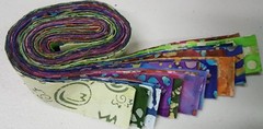 50-1.5″ MIXED colors, BATIK strips, honey bun, quilt, cotton fabric-grab bag