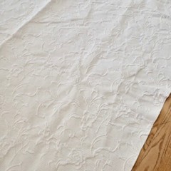 Ivory Brocade Upholstery Furniture Fabric 89″ x 55″ New Medium to Heavy Weight