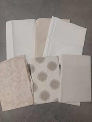 Luxury Quilt Fabric Ivory Gold Metallic Cream Prints Tan 6 Yards