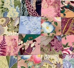 Precut 2″ Quilt Squares 132 Pieces Cotton Gold Silver Thread Fabric Sewing