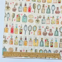 Vintage newspaper girl oil painting girl Cotton Fabric Sew Clothes Dress Fabric
