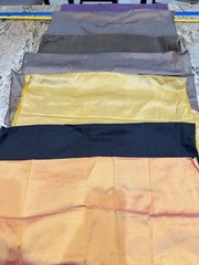 Lot of 7 Shiny Fabric Remnants – Satin & Taffeta for Sewing Crafts