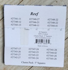 Moda Reef by Kate Spain Charm Pack 100% Cotton 5×5 42 Count Quilting Fabric