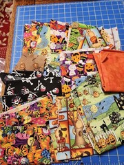 Halloween Fabric Scraps & Remnants Random Cotton Prints 1/2 lb Grab Bag