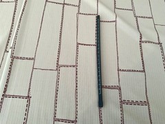 BEIGE JERSEY 60s INSPIRED ABSTRACT CHECK COTTON BLENDMADE IN ITALY FOR GUCCI A8