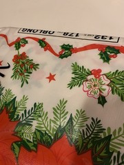 Christmas Flannel Backed Vinyl Tablecloth 52 X 70 Oblong Table Cover Wipe Clean