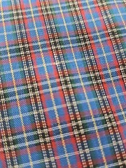Red Blue White Green Yellow Plaid Woven Cotton Quilting Sewing Fabric 46″ X 2yds