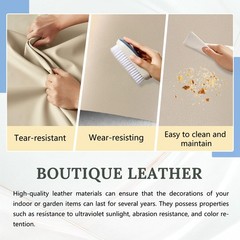 Matte Faux Leather Fabric 54×12 Inch Soft Vinyl Sheet Waterproof Upholstery