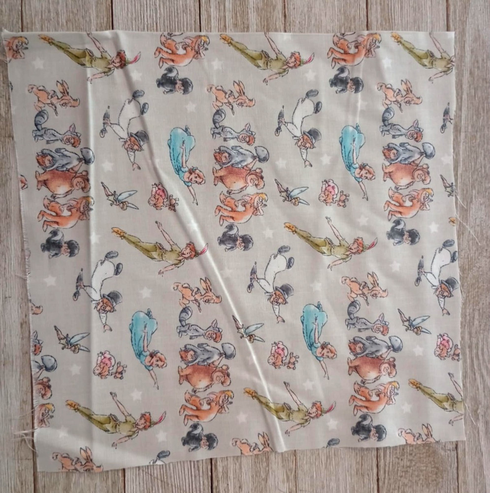 Peter Pan Wendy Fabric 9″ x 9.5″ Crafting Sewing Length Piece New