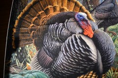 Wild Turkeys Fabric Panel Cotton 36 inches X 45 inches