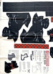 Daisy Kingdom Fabric Panel – SCOTTIE DOG – Cut & Sew Stuffed Animal Black – NEW