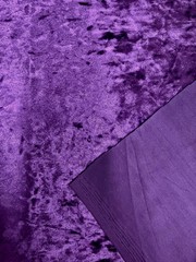 Samantha PURPLE Polyester Stretch Crushed Velvet Fabric by the Yard for Bows, T