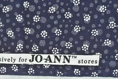 By 1/2 Yd, Vintage, White Calico on Purple Quilt Cotton, Jo-Ann, P7751