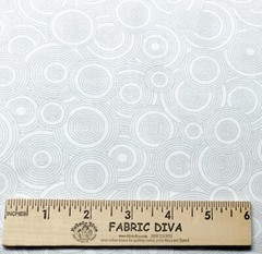 Tonal Circles Low Volume White on White 100% cotton BTHY by the half yard