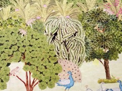 Green Pastures Cotton Fabric By The Yard, Printed Cotton Fabric, Upholstery
