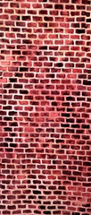 New 12″ Wide x 45″ Long Jo-Ann Fabrics Red Beige Brick Pattern Cotton Sew Quilt