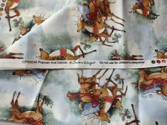 Cotton Quilt Fabric Lot of 5 Christmas Holiday Winter Susan Winget Prints 6+ yds