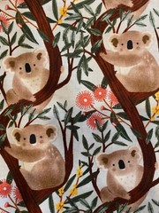Fat Quarter Fabric 2 FQ bundle Koala kangaroo tree Australia 100% Cotton